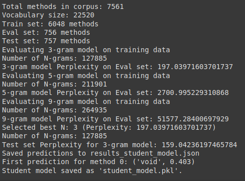 N-gram Student Model