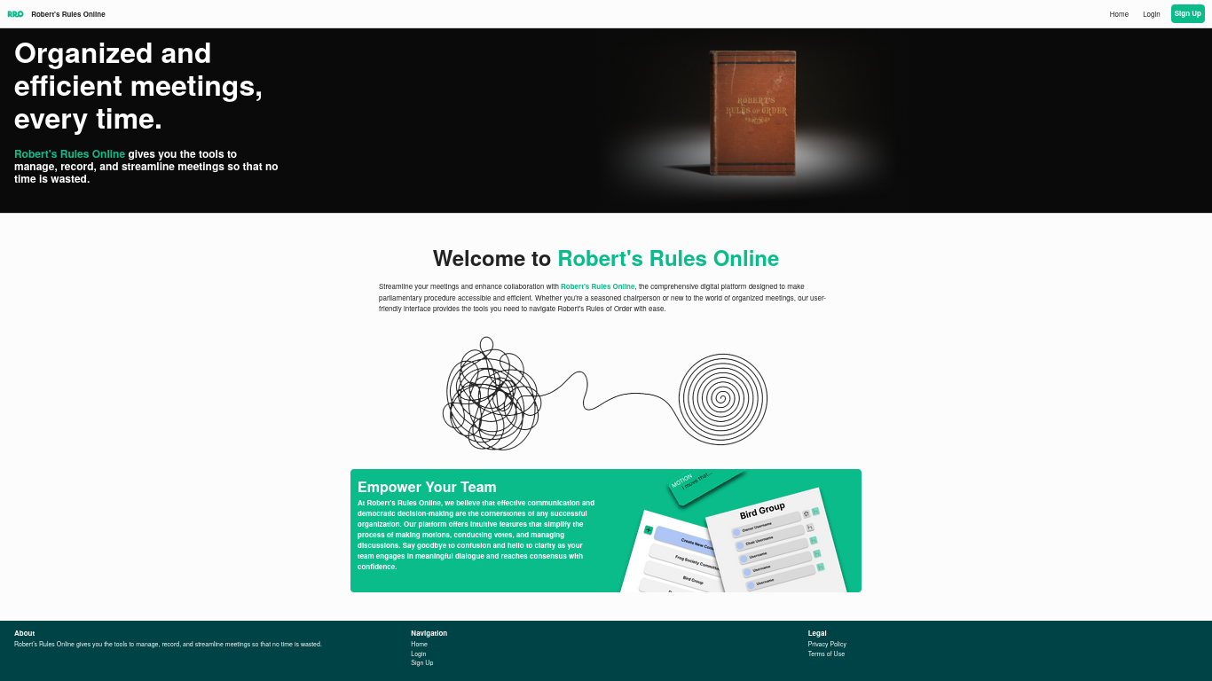 Robert's Rules of Order Home Page