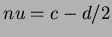 $nu = c-d/2$